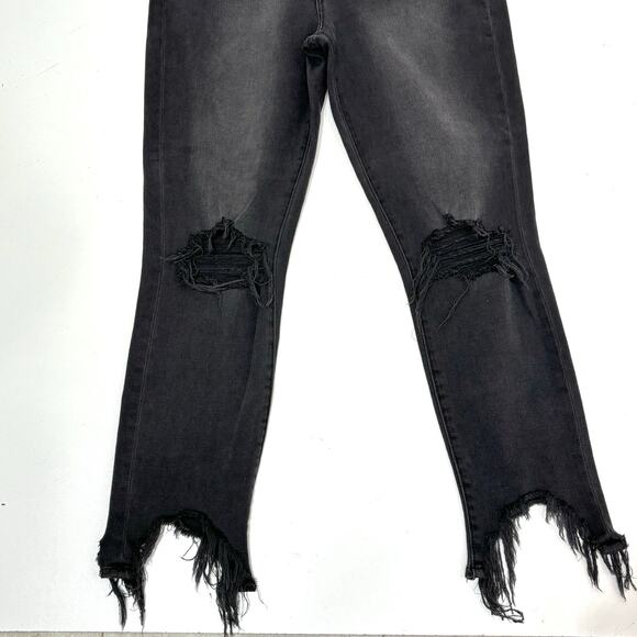 L’agence High Line Jeans in Black Onyx Distressed High Waisted Ankle 30 - Picture 3 of 14